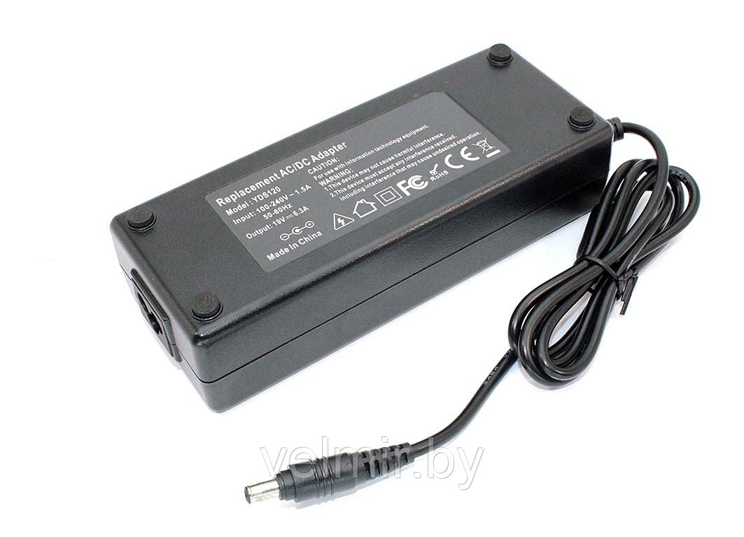 Блок питания (сетевой адаптер) для ноутбуков Samsung 19V 6.3A 5.5x3.0 OEM