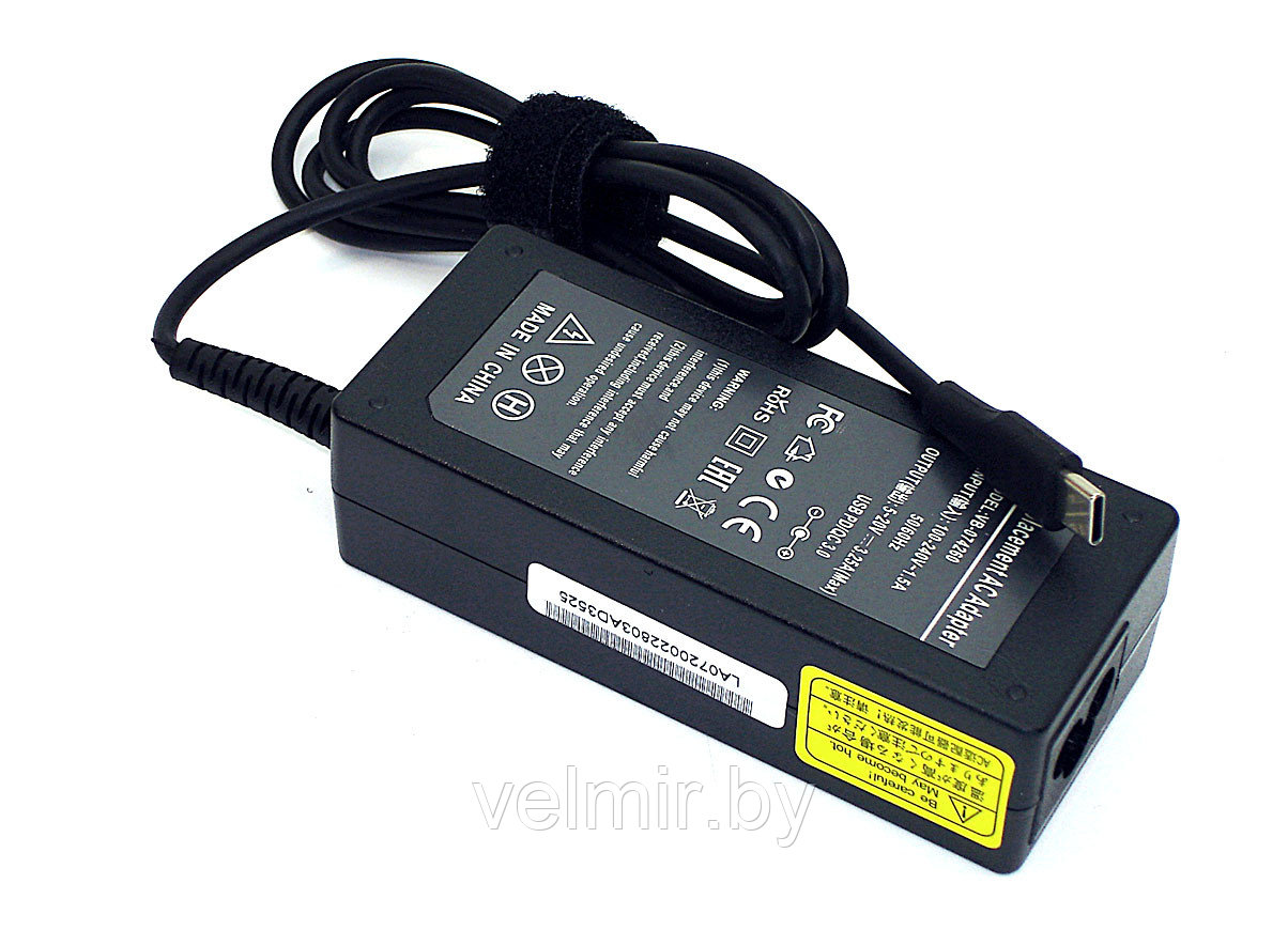 Блок питания (сетевой адаптер) для ноутбуков Lenovo 20V 3.25A Type-C OEM