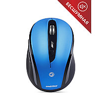 Беспроводная мышь SmartBuy SBM-612AG, 6 кнопок, 2000dpi, бесшумная, питание 2xAA, синяя