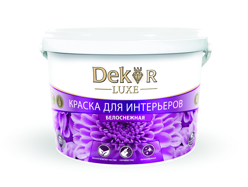 Краска ВД-АК 216 "DEKOR" для интер. белосн. 3 кг