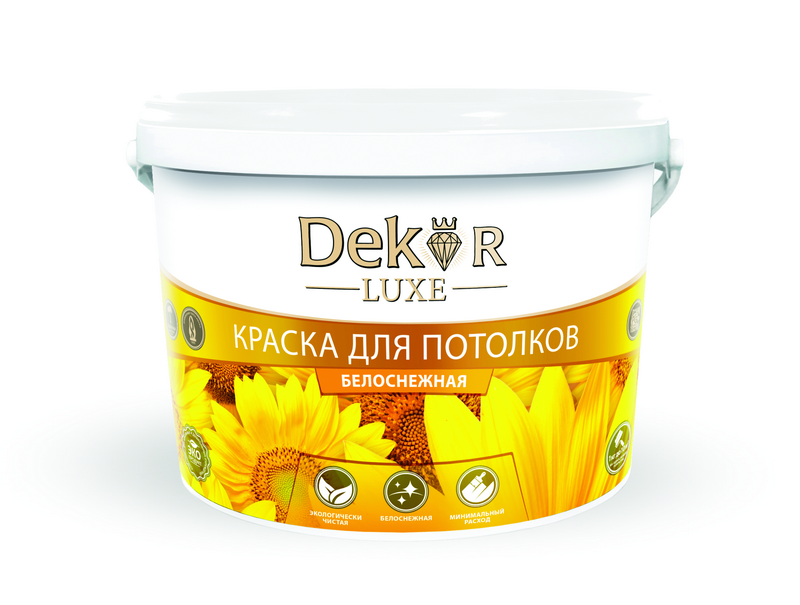 Краска ВД-АК 216 "DEKOR" для потол. белосн 3 кг