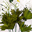 Ветка Хризантема-ромашка 16 головок 48 см, белый, фото 4