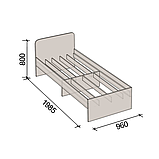 Кровать односпальная СН-120.02-900 белый Артём-Мебель, фото 5