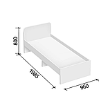 Кровать односпальная СН-120.02-900 белый Артём-Мебель, фото 6