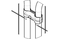 Комплект для ворот временного ограждения Round (1 створка)