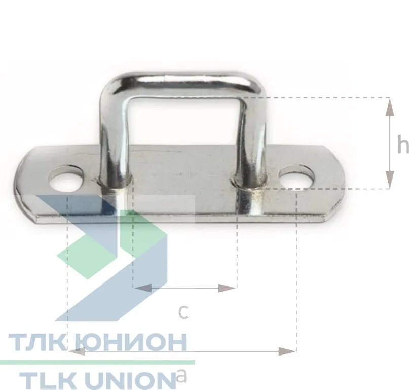 Скоба тентовая квадратная, h-30 мм, Bozamet 18.30 (500 ед.)