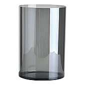 Акриловая ваза для цветов, цилиндр, D20 см/H30 см, графитовый