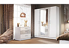 Модульная спальня Антария с 4-х дверным шкафом (Белый жемчуг/Ателье светлый), фото 2