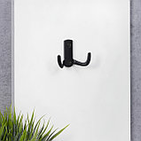 Крючок двухрожковый WP13 черный, фото 3