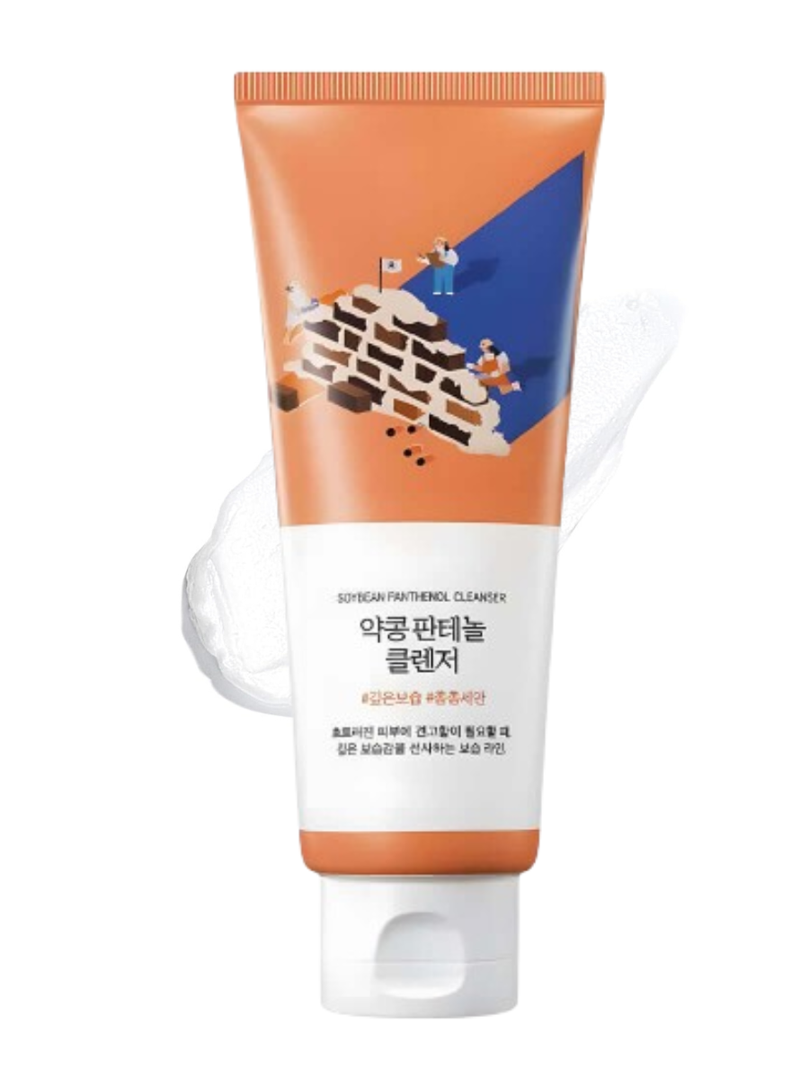 Пенка для умывания с чёрной соей и пантенолом Round Lab Soybean Panthenol Cleanser, 150 мл