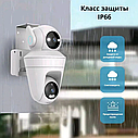 Камера видеонаблюдения IP YH-A14S поворотная, уличная, два объектива, WI-FI, PTZ, 3+5МП, фото 6