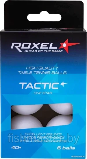 Мяч н/т Roxel 1* Tactic, белый (6шт.)