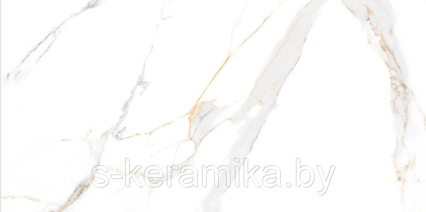 КЕРАМОГРАНИТ Glossy Iceland Gold 120x600х9мм