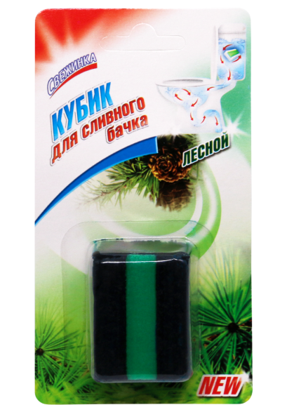 Кубик для смывного бачка с гелевой вставкой  лесной 50г/2*50г