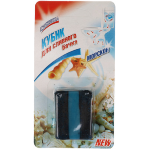 Кубик для смывного бачка с гелевой вставкой "Свежинка" морской 50г/2*50г