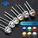 Светодиод выводной 3V 5мм рассеивающий Белый