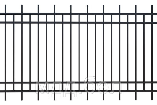 Забор металлический сборный КЗС-6, секция 2000мм*3000мм, фото 1