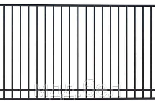 Забор металлический сборный КЗС-13, секция 2000мм*3000мм