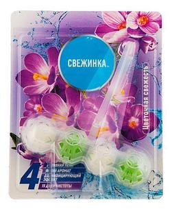 Освежитель-Блистер WC 4 in 1 Цветочная свежесть 50г