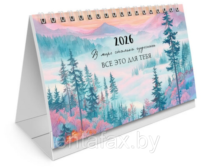 Календарь-домик настольный на гребне, 2026 г., BRAUBERG, 160х110 мм, 6 листов,. Цена указана без учета НДС 20%