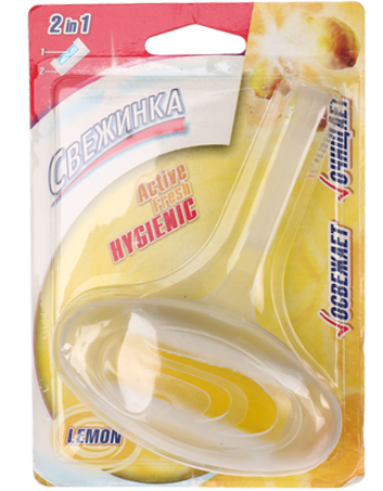 Освежитель-Блистер WC с гелевой вставкой "Свежинка" Лимон 40г