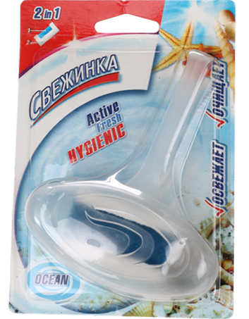 Освежитель-Блистер WC с гелевой вставкой "Свежинка"  море 40г