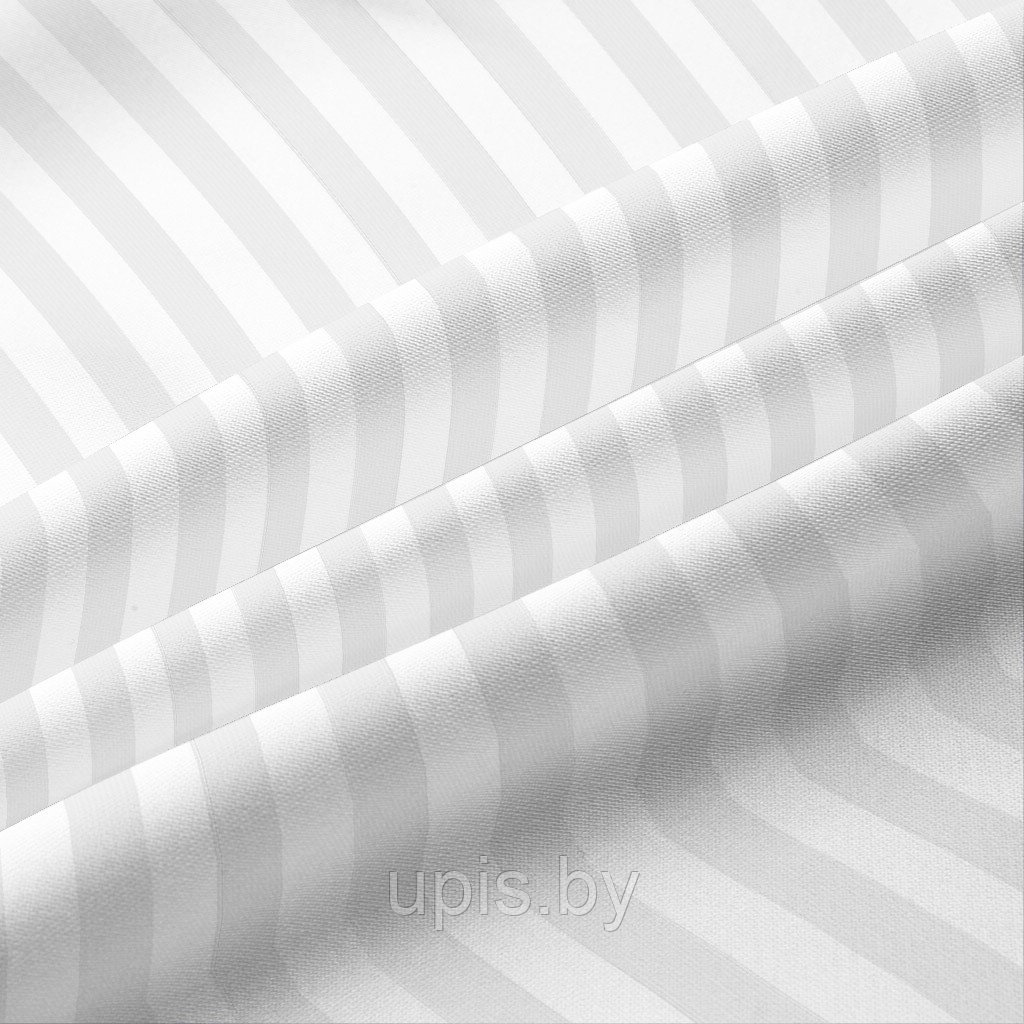 Комплект Постельного Белья "Белый" (страйп-сатин хлопок 100%)