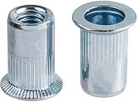 Заклепка резьбовая М4 потай бортик, белый цинк (50 шт в зип-локе) STARFIX