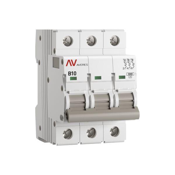 Выключатель автоматический AV-10 3P 10A (B) 10kA EKF AVERES