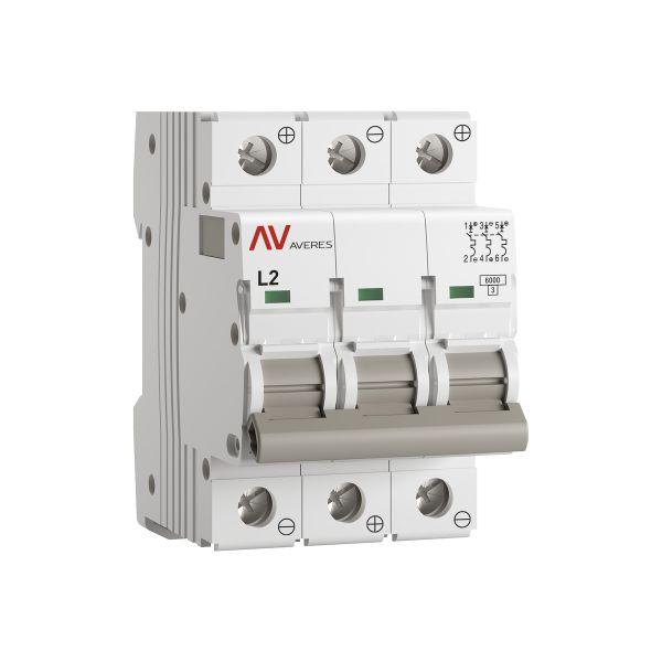 Выключатель автоматический AV-6 DC 3P 2A (L) 6kA EKF AVERES