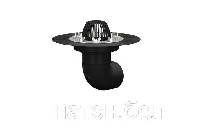 Воронка ливнестока сборная с коленом, с прижимным фланцем из нержавеющей стали М-11.11 Ø=110, фото 2