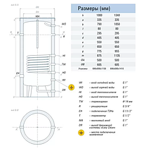 Бойлер косвенного нагрева "RISPA" RBFN NEO 160 напольный нержавейка, фото 3