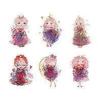 ЮНИLOOK Набор резинок для волос, 120 шт, d2,5см, резина, в ПВХ пакете, 6 дизайнов, ACS-103