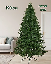 Елка (ель) искусственная 100% литая Вердена темная 1.9 м 190 см новогодняя