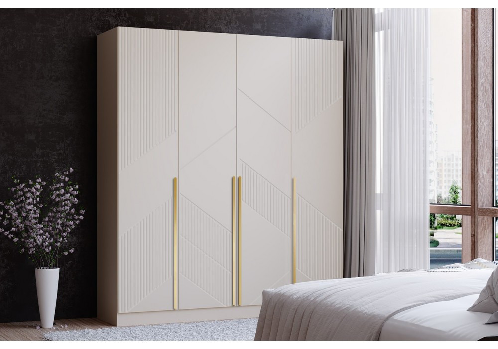 Шкаф 4-x cтворчатый Феникс ФР№2 кашемир\капучино софт