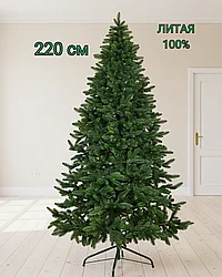 Елка (ель) искусственная 100% литая Вердена светлая 2.2 м 220 см новогодняя