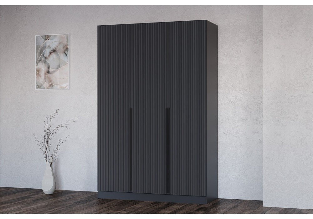 Шкаф 3-х створчатый Феникс ФР№6 графит/графит софт
