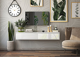 Тумба под ТВ Альба-3 - Белый глянец / Белый (Рикко)
