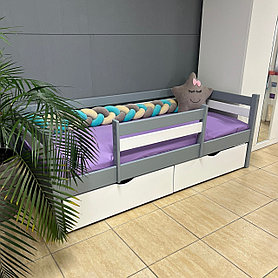 Кровать "Ростик" с ящиками и бортиком (80х160,80х180, 80х190, 90х190, 90х200 см) Березовая фанера