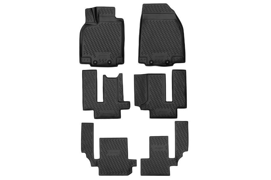 Коврики Standard, 3D в салон MAZDA CX-9 6 шт. (полиуретан, чёрные)
