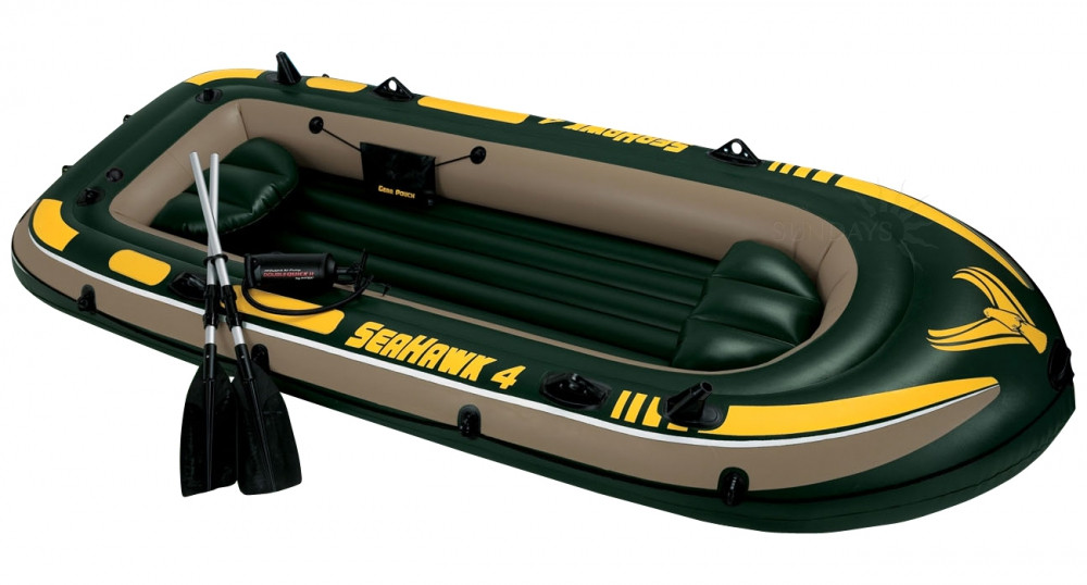 Лодка надувная 338x127 см Intex Seahawk-4 68351NP (Китай)