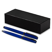 Набор ручек Ontario Solution, черный (ручка шариковая, роллер) в подарочной коробке Emotion