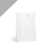 Полиэтиленовые пакеты с нанесением логотипа, пвд 40x50, Серебро