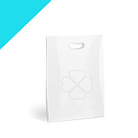 Полиэтиленовые пакеты с нанесением логотипа, пвд 30x40, Голубой