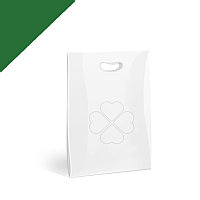 Полиэтиленовые пакеты с нанесением логотипа, пвд 30x40, Зеленый