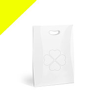 Полиэтиленовые пакеты с нанесением логотипа, пвд 40x50, Желтый