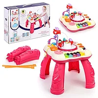 Игровой развивающий центр 2 в 1, детский развивающий столик
