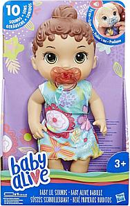 Интерактивная кукла Hasbro Baby Alive Baby Lil Sounds издаёт 10 звуковых эффектов, включая смех, плач, E3688