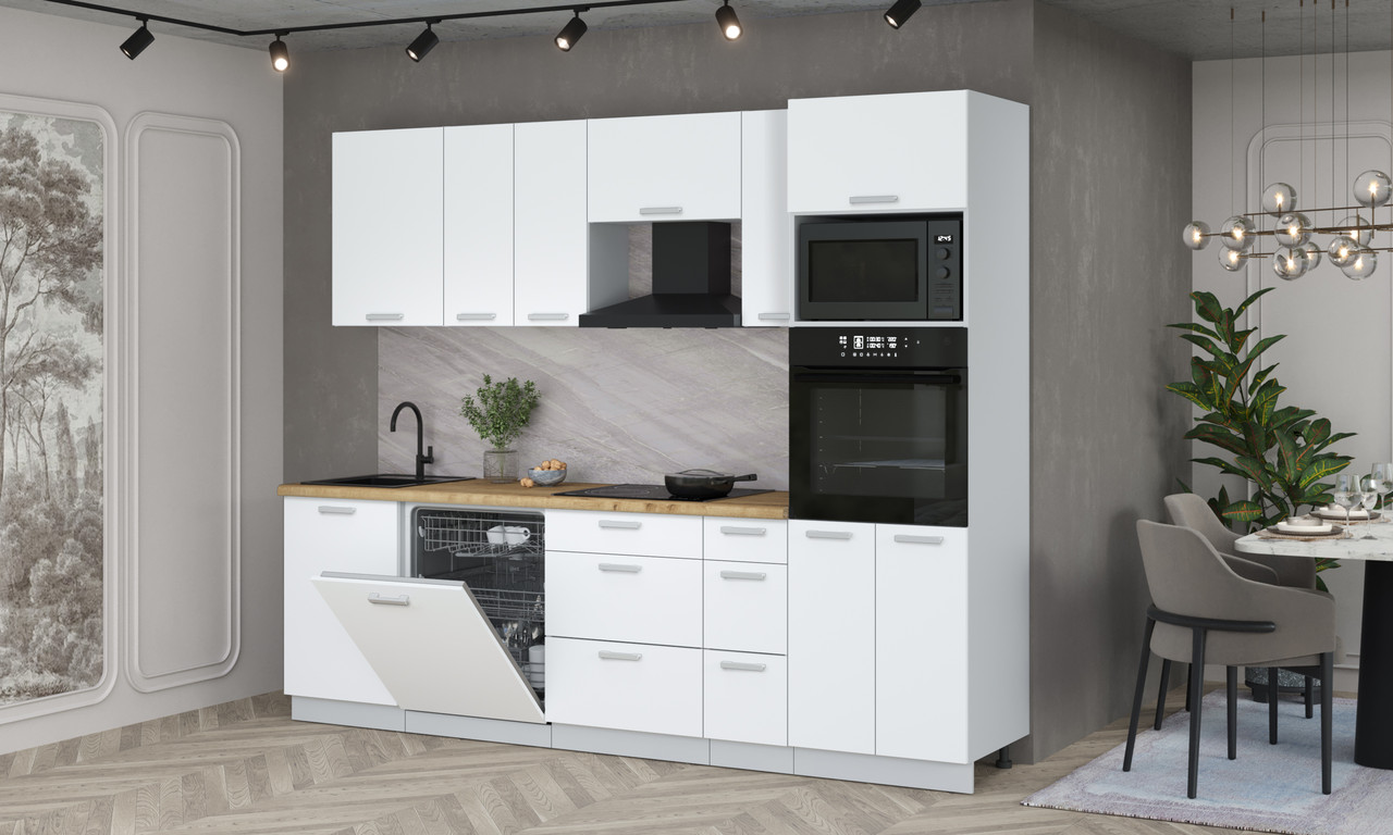 Кухонный гарнитур Мила Лайт 2,6-ПМ1