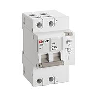 Дифференциальный автомат АД-2 25А/100мА (хар, C, AC, электронный) 6кА EKF PROxima